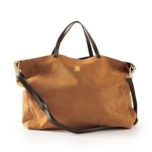 Mark & Graham Italian Suede Handbag - Camel Suede (no monogramming)